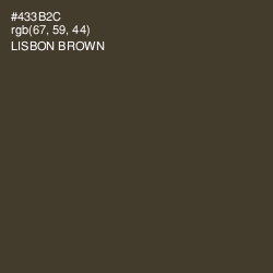 #433B2C - Lisbon Brown Color Image